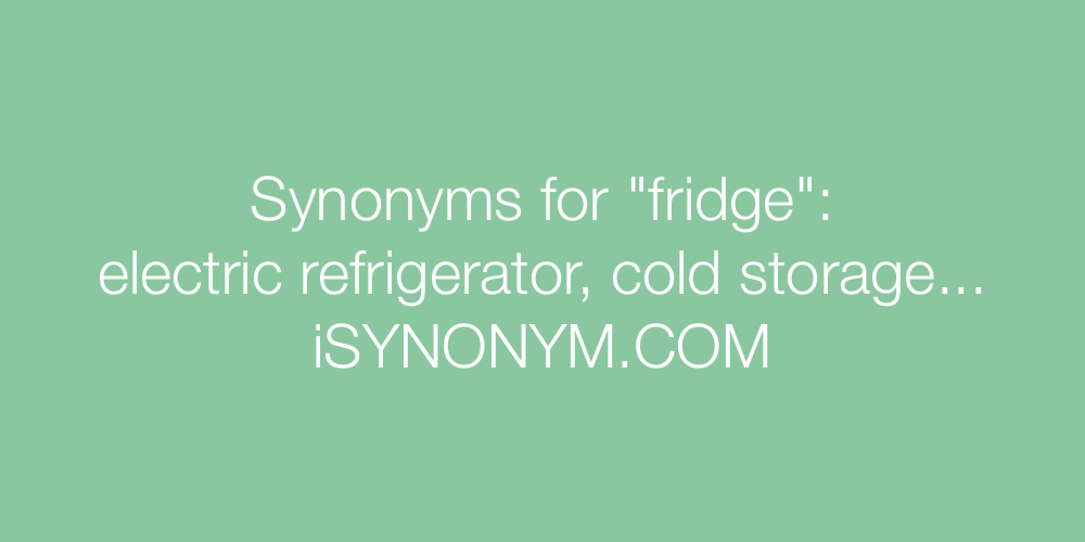 Synonyms fridge
