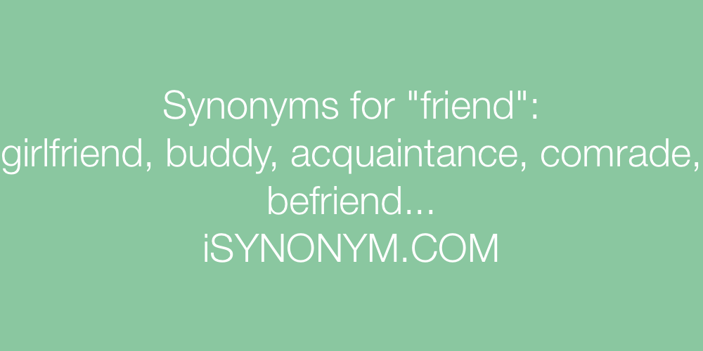 Synonyms friend
