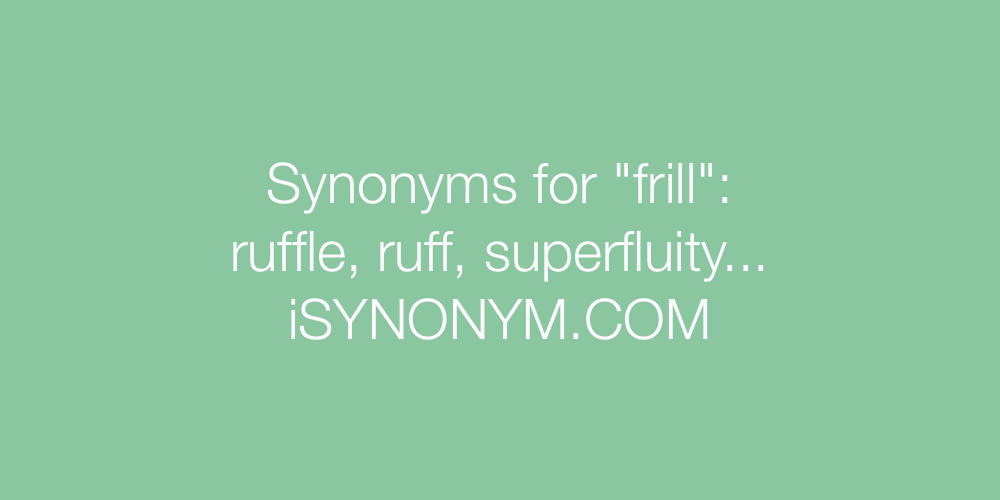 Synonyms frill