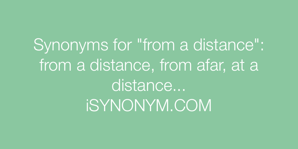 Synonyms from a distance
