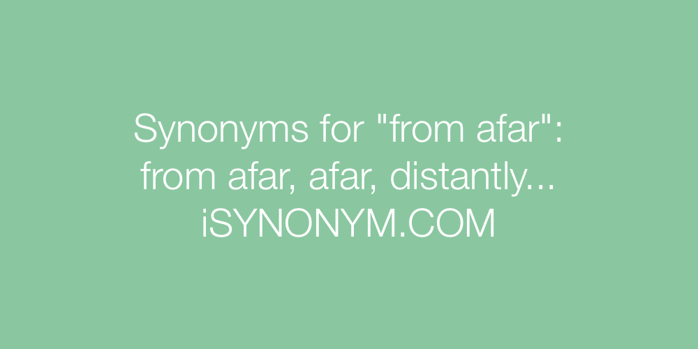 Synonyms from afar