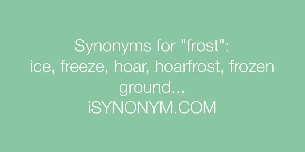 Synonyms frost