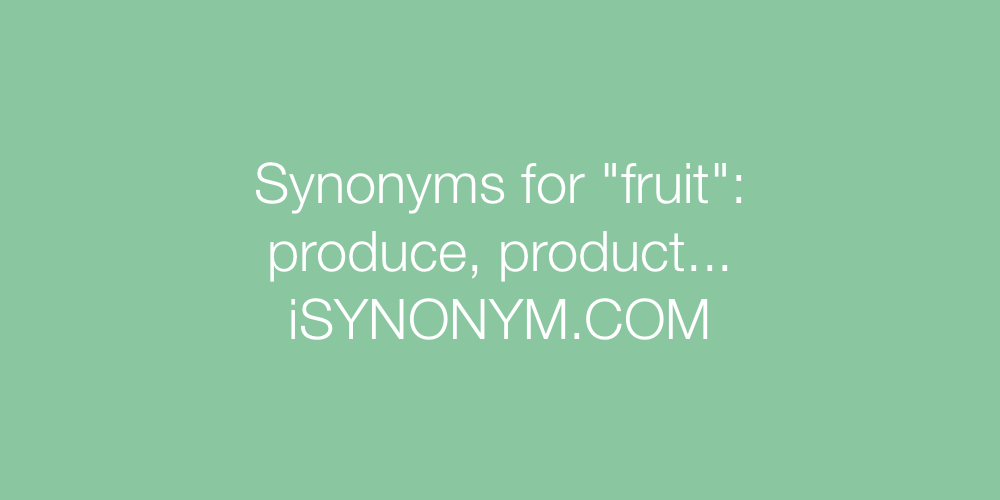Synonyms fruit