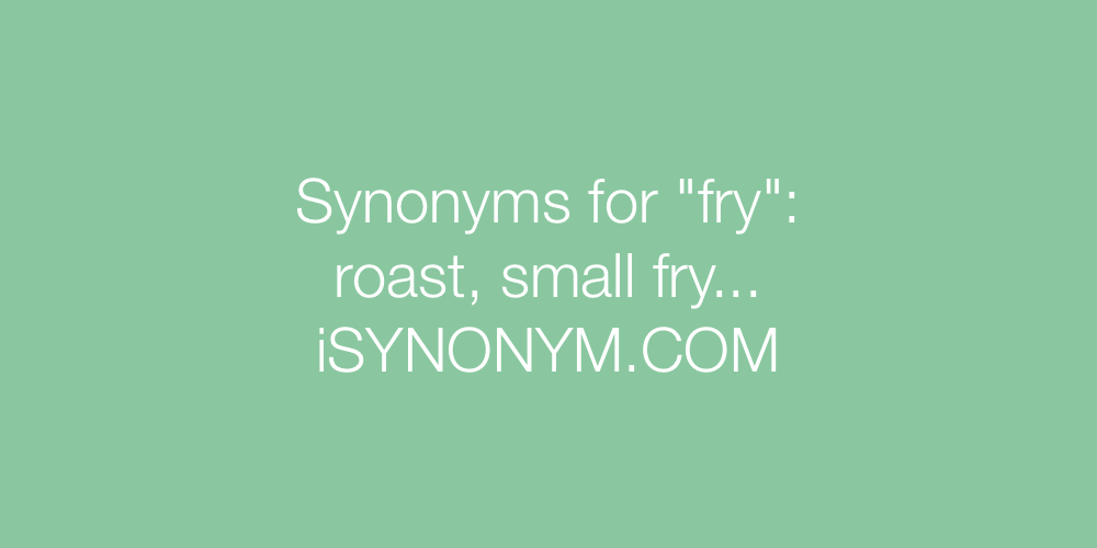 Synonyms fry