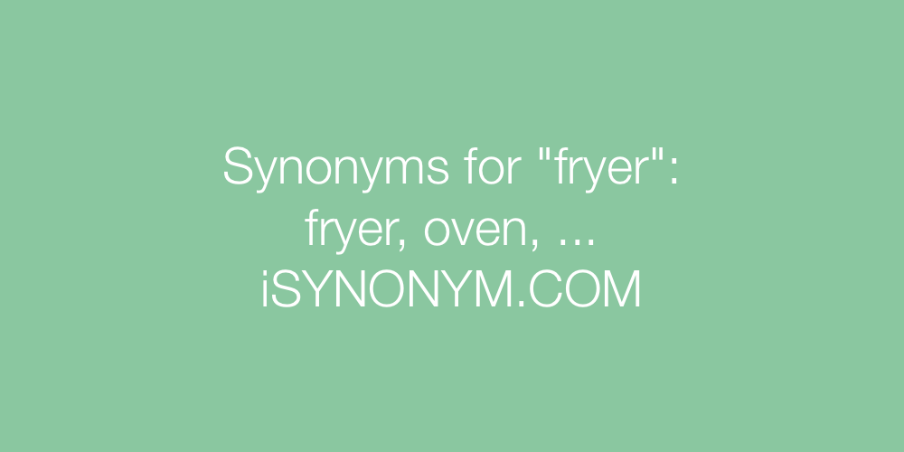 Synonyms fryer