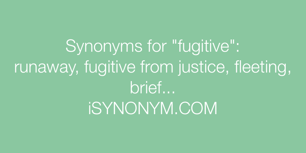 Synonyms fugitive