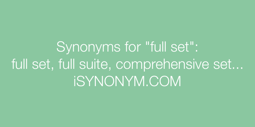 Synonyms full set