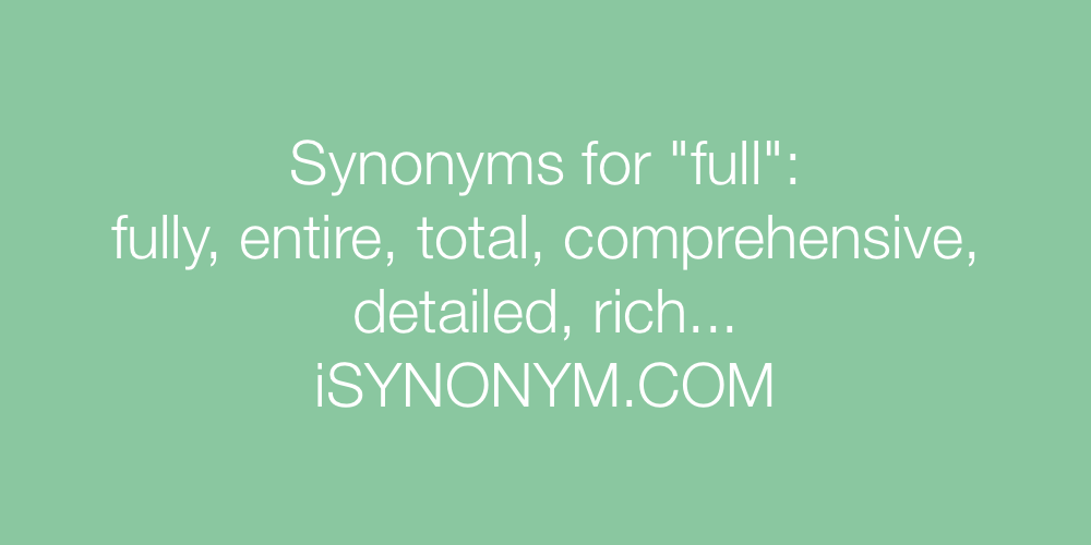 Synonyms full