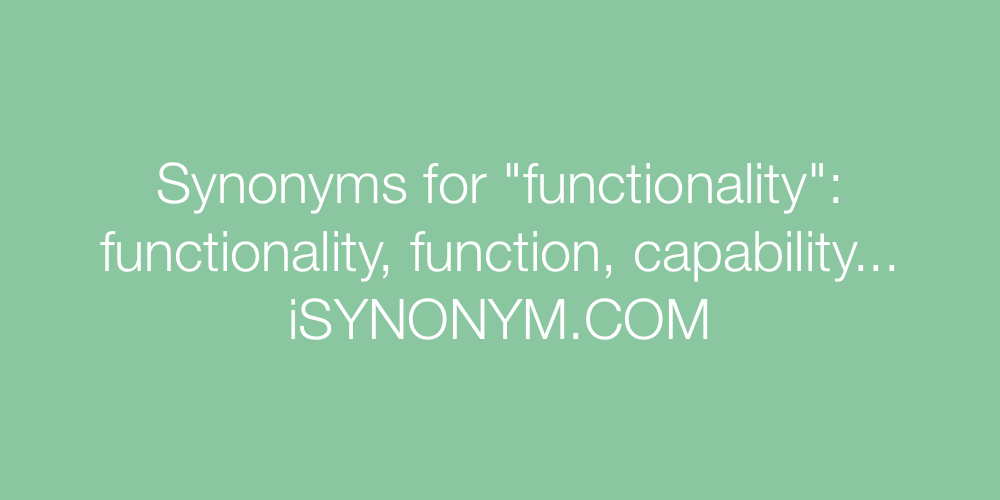 Synonyms functionality