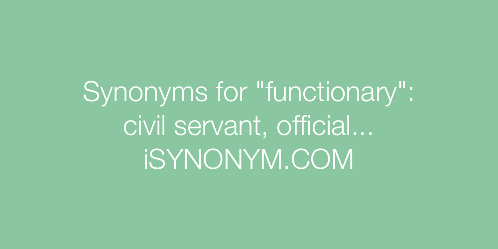 Synonyms functionary