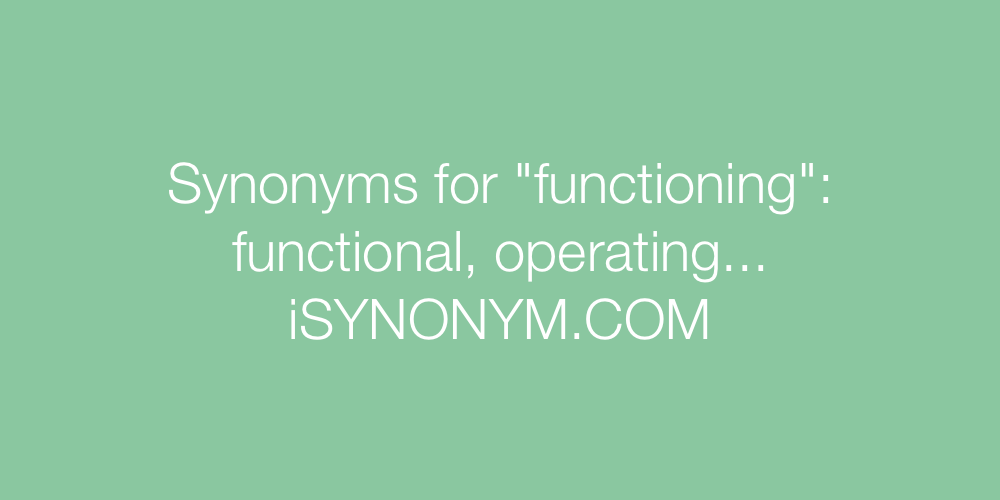 Synonyms functioning