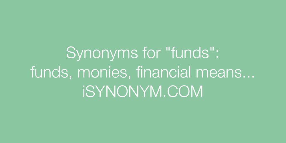 Synonyms funds