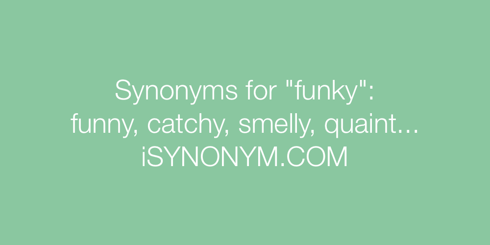 Synonyms funky
