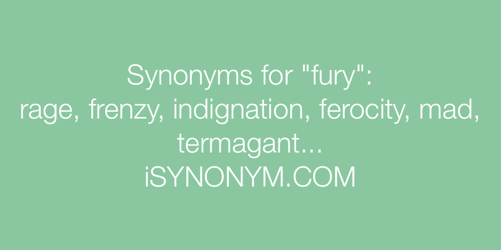 Synonyms fury