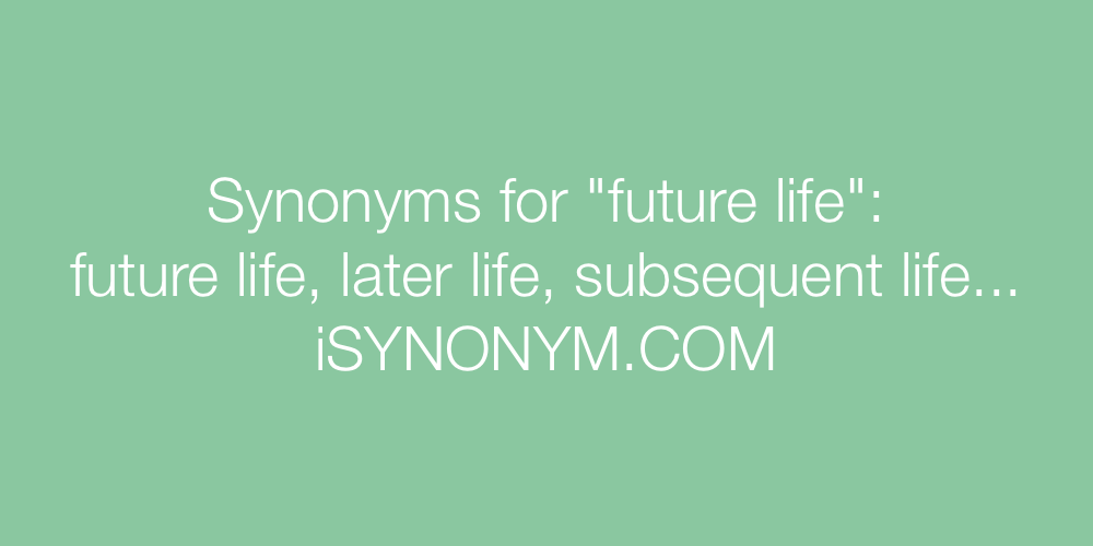Synonyms future life