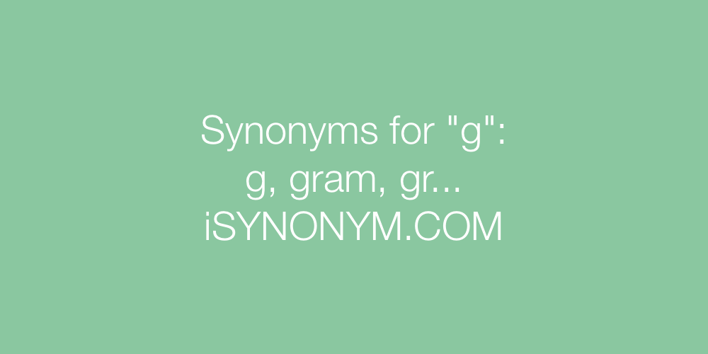 Synonyms g