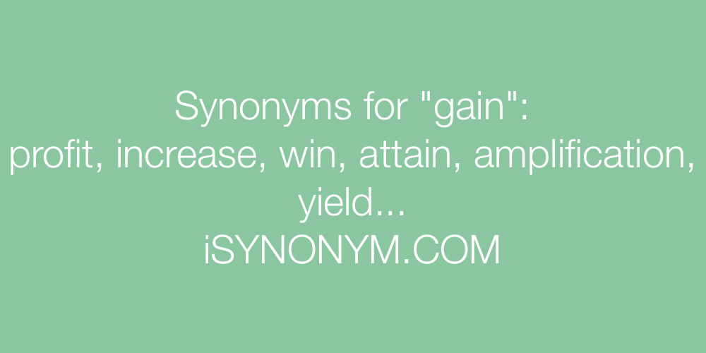 Synonyms gain