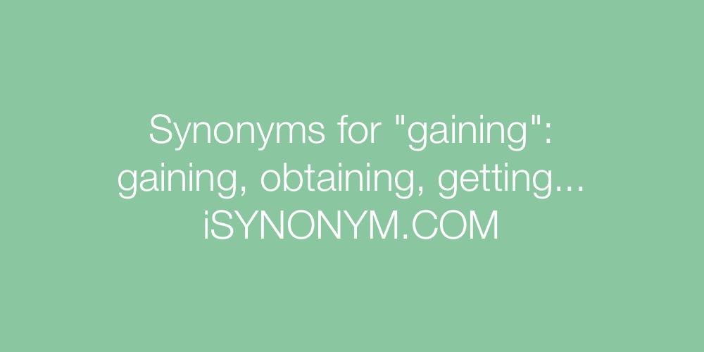 Synonyms gaining
