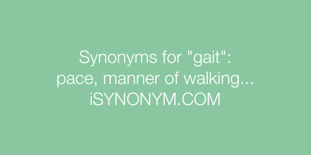 Synonyms gait