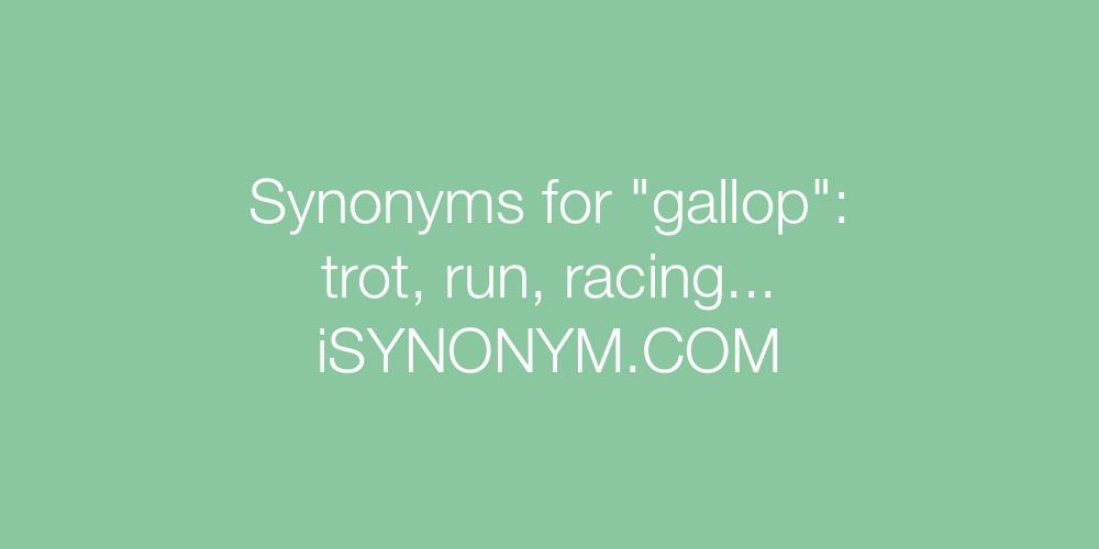 Synonyms gallop