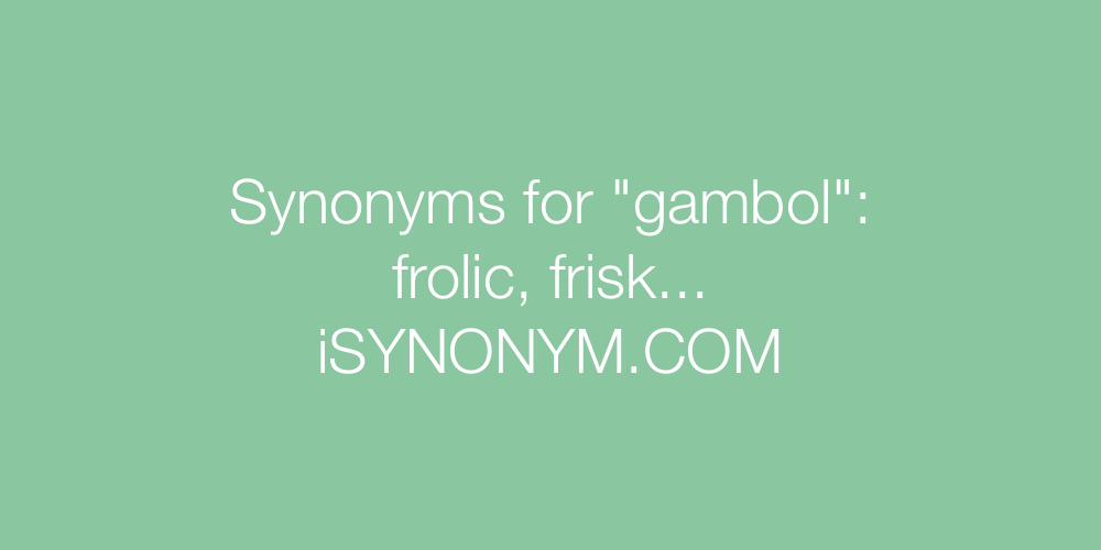 Synonyms gambol