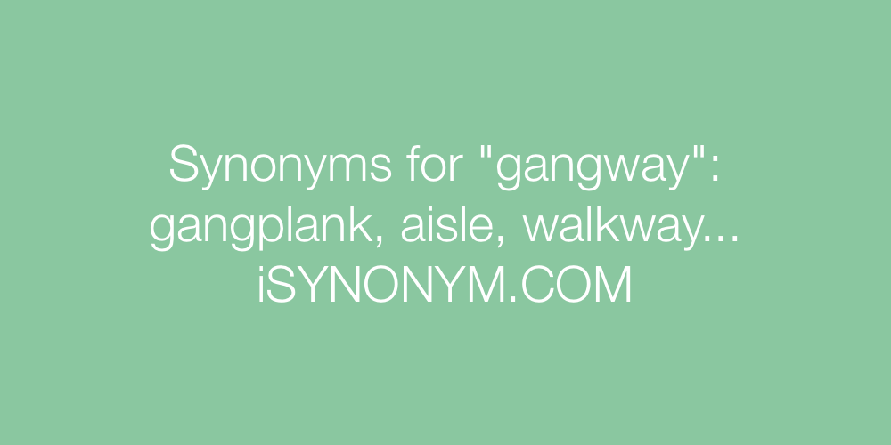 Synonyms gangway