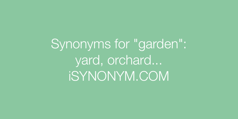 Synonyms garden