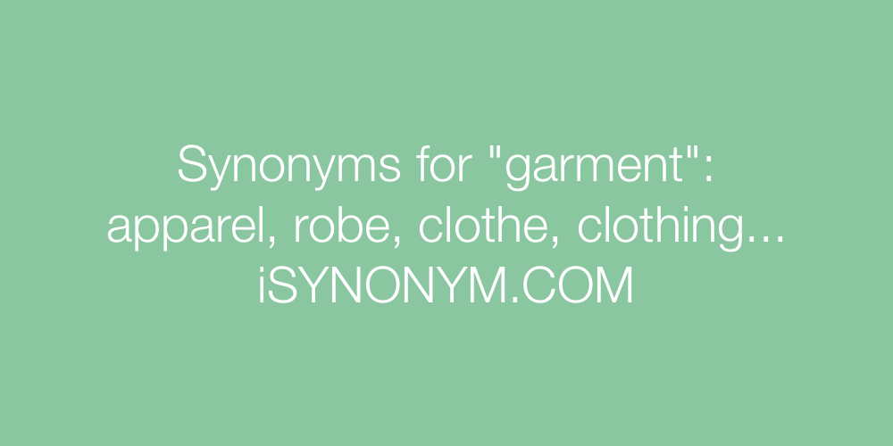 Synonyms garment