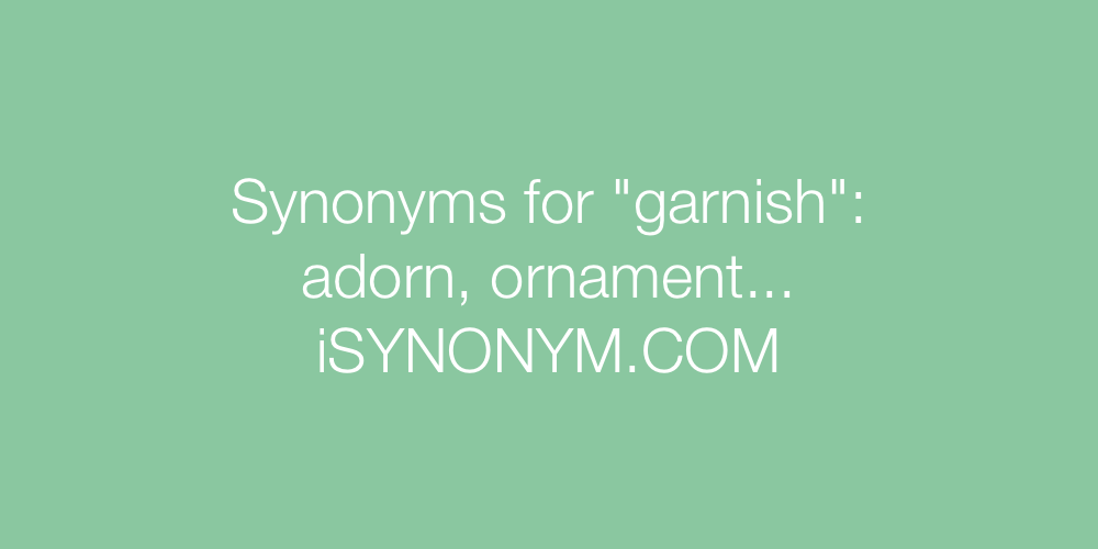 Synonyms garnish