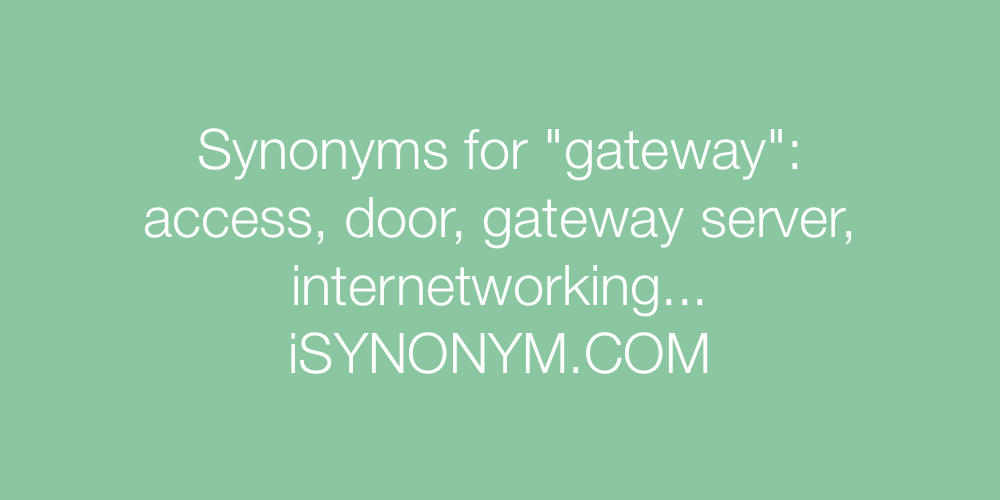 Synonyms gateway