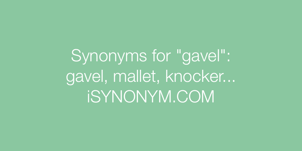 Synonyms gavel