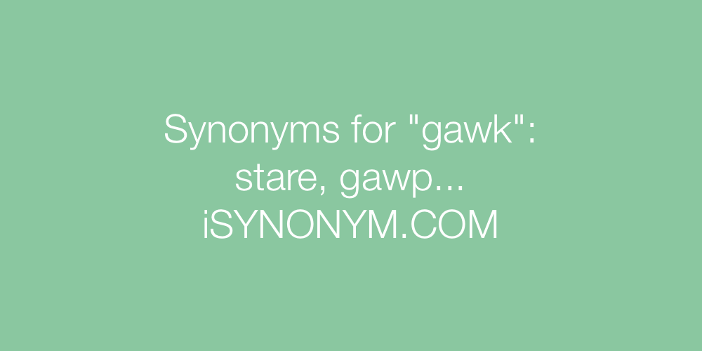 Synonyms gawk