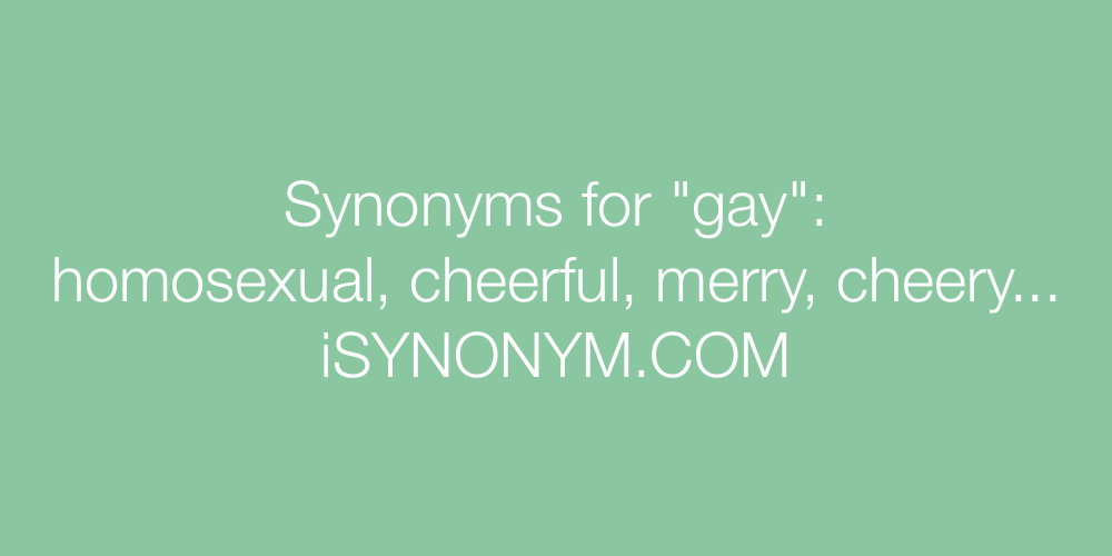 Synonyms gay