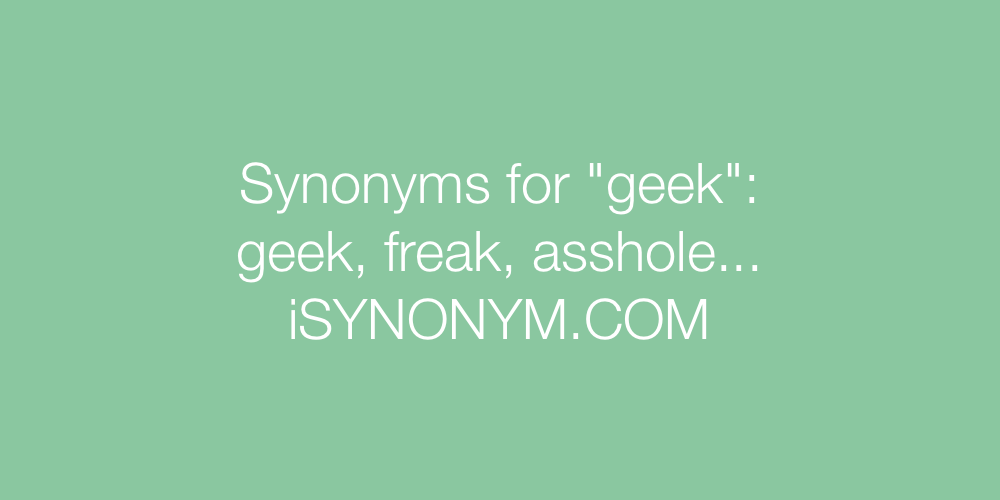 Synonyms geek