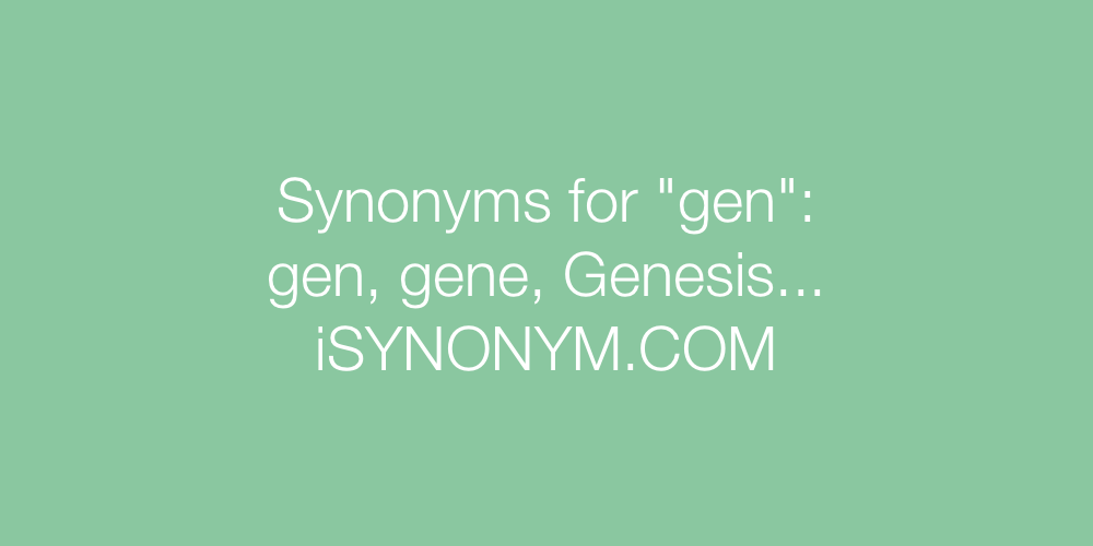 Synonyms gen