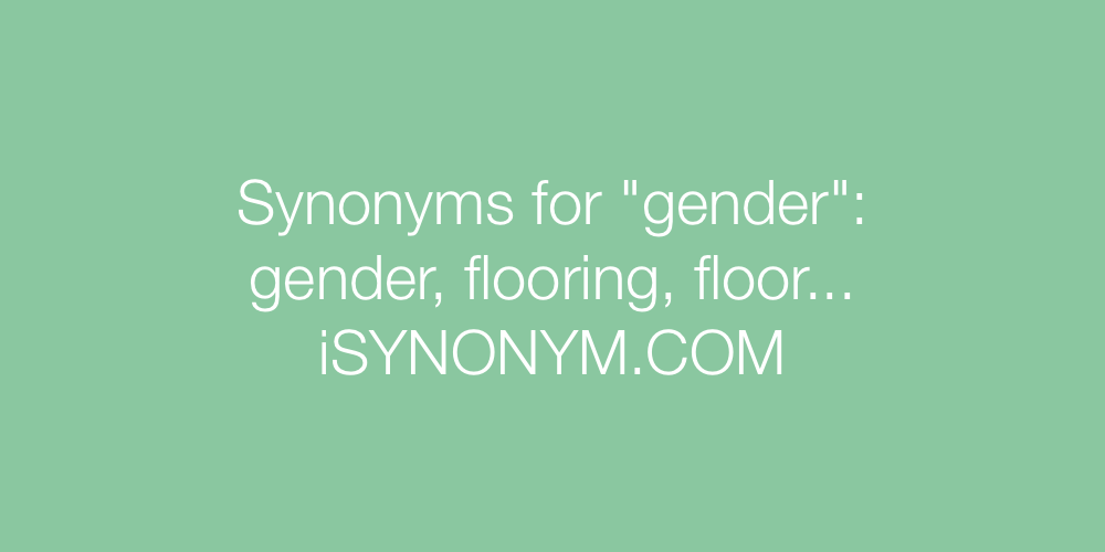 Synonyms gender