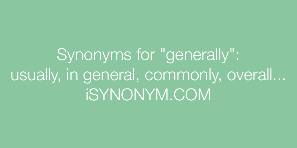 Synonyms generally