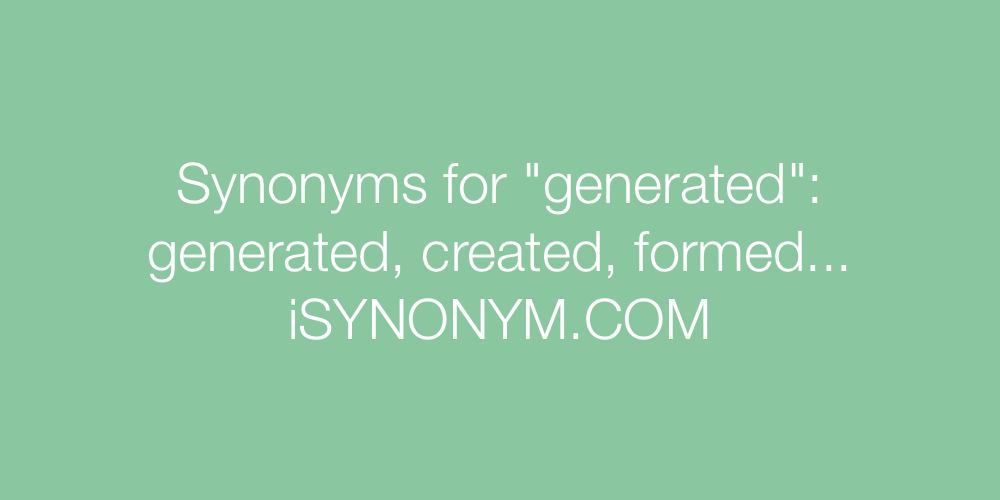 Synonyms generated