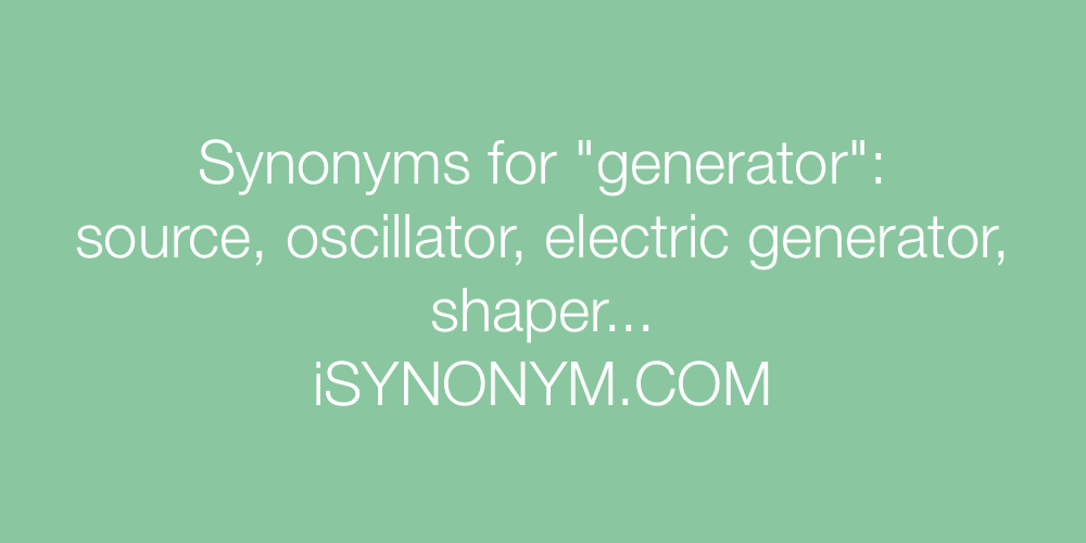 Synonyms generator