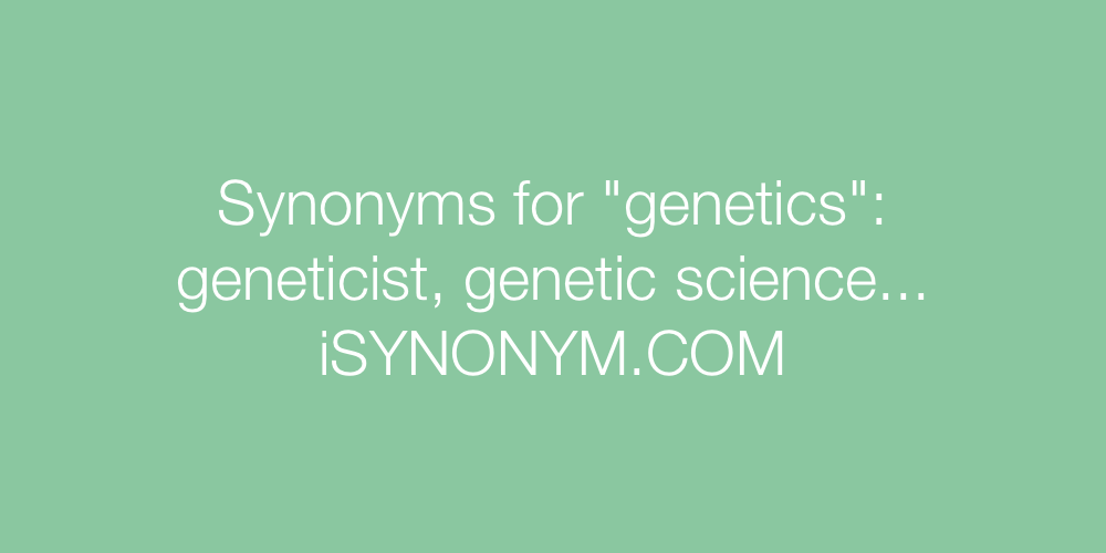 Synonyms genetics