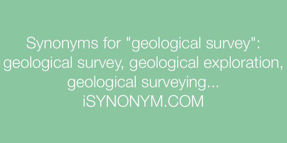 Synonyms geological survey
