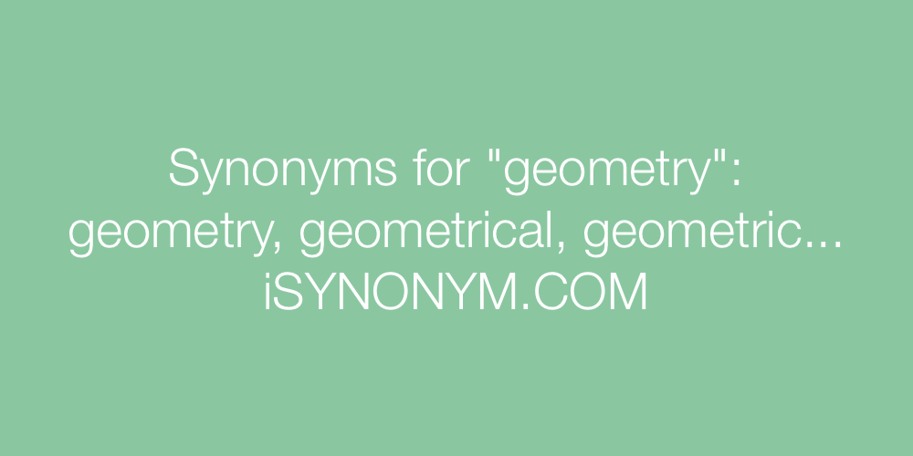 Synonyms geometry