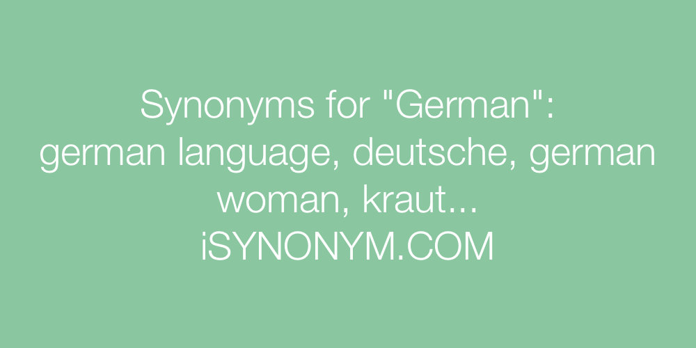Synonyms German