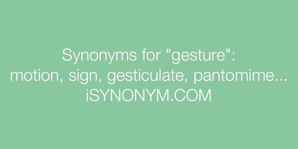 Synonyms gesture