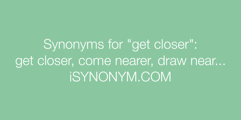 Synonyms get closer