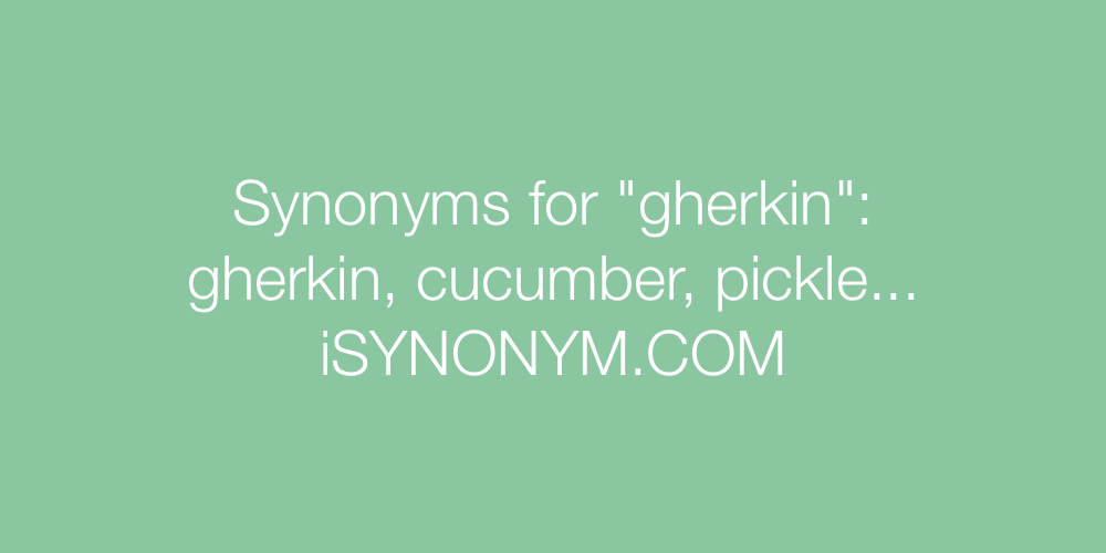 Synonyms gherkin