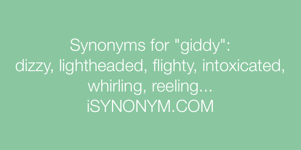 Synonyms giddy