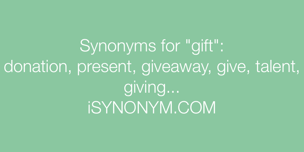 Synonyms gift