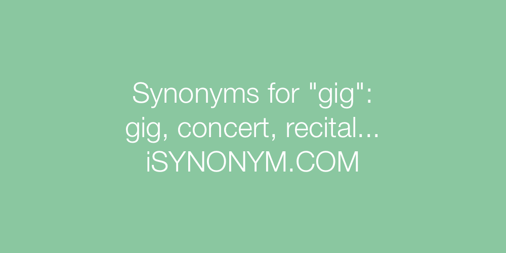 Synonyms gig