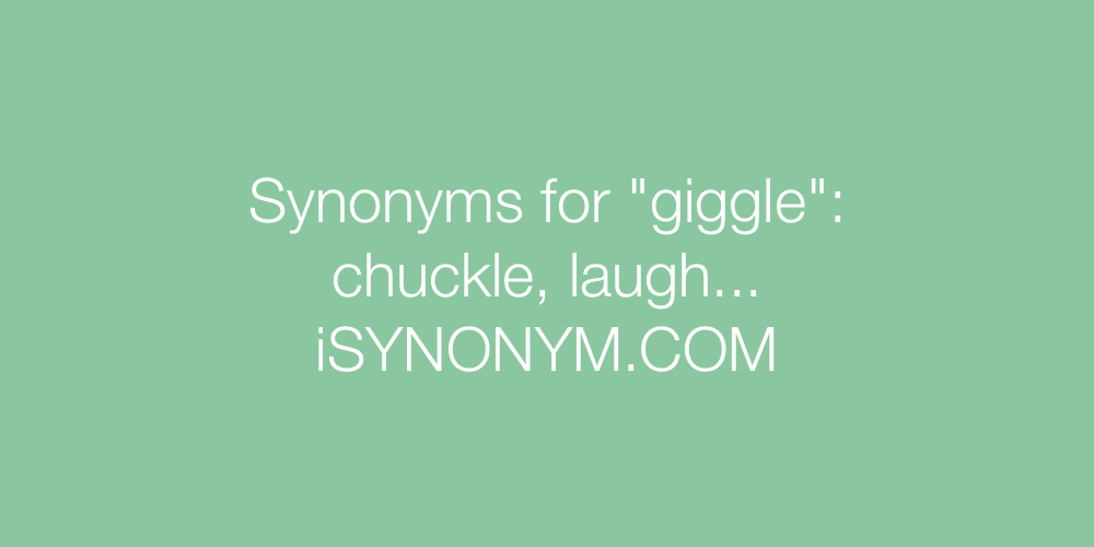 Synonyms giggle